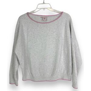Victoria's Secret Pullover Sweater‎ Women's Large Embroidered Casual Gray